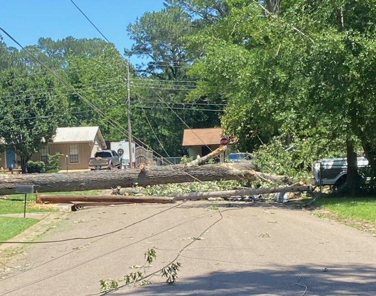 Storm damage in Pearl, Mississippi